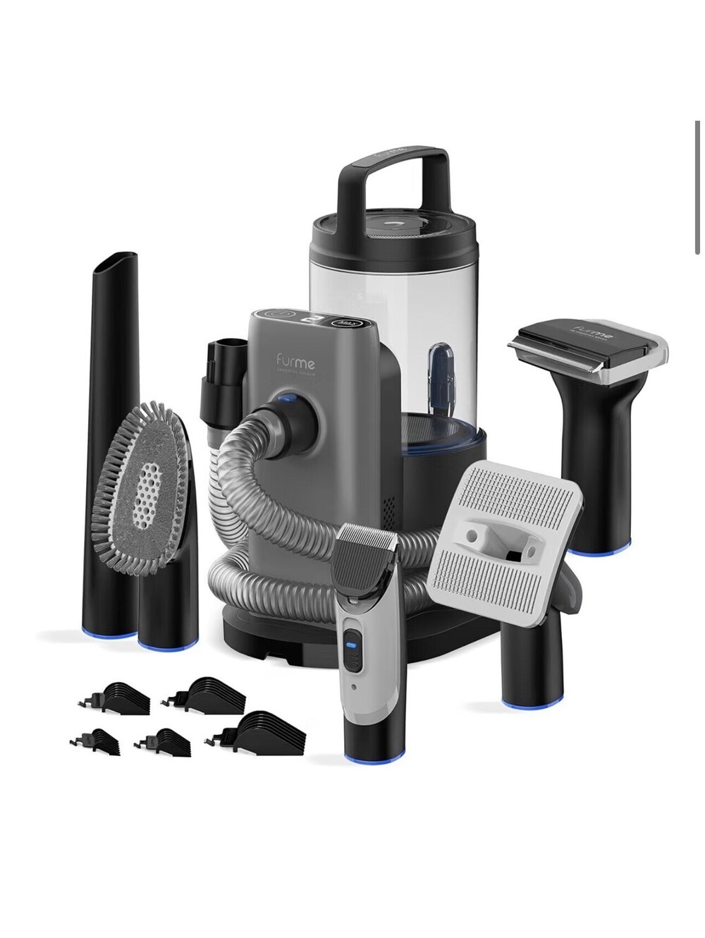 FurMe Professional Plus Pet Grooming Vacuum Kit FM-02 READ Missing Attachments